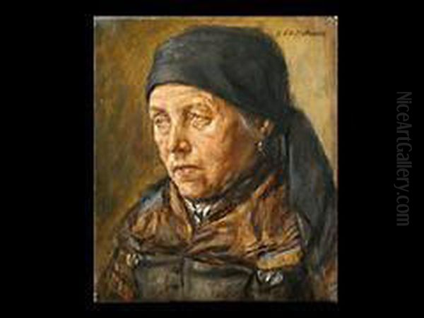 Portrait Einer Dachauer Bauerin Oil Painting by Georg Schildknecht