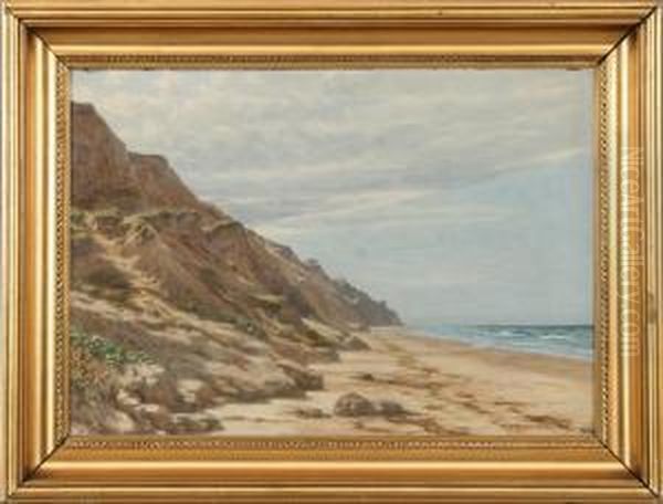 Coastel Scenery Oil Painting by Niels Frederik Schiottz-Jensen