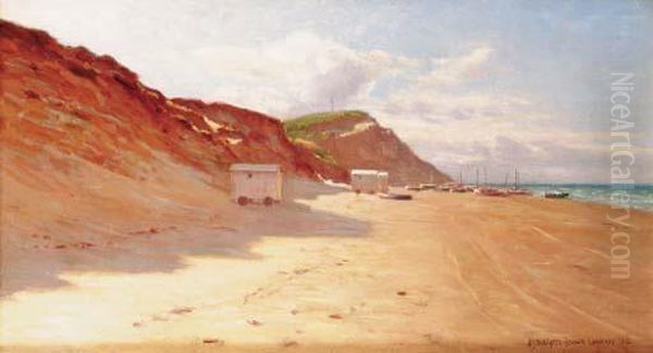 The Beach At Lonstrup Oil Painting by Niels Frederik Schiottz-Jensen