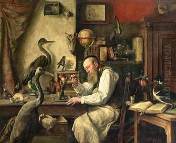 The Taxidermist Oil Painting by Joseph, Jos. Schippers