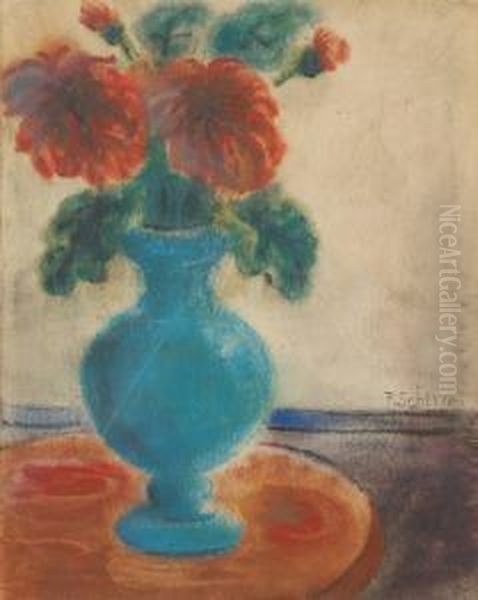 Vase Fleuri Oil Painting by Ferdinand Schirren