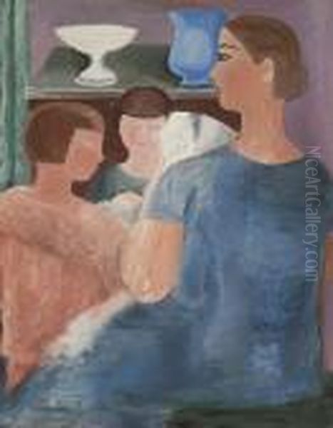 Moeder En Kinderen - Mere Et Enfants Oil Painting by Ferdinand Schirren