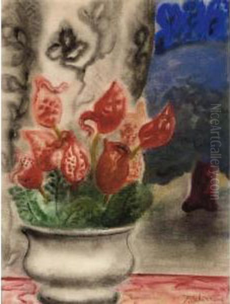 Fleurs Dans Une Vase Oil Painting by Ferdinand Schirren