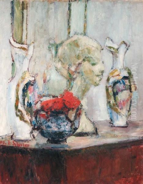 A Still Life Oil Painting by Ferdinand Schirren