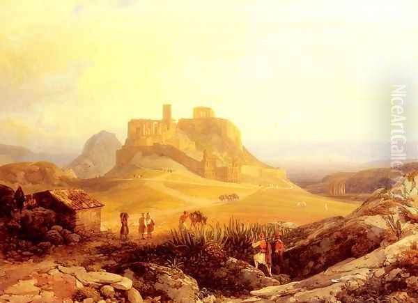 The Acropolis, Athens Oil Painting by Thomas Ender