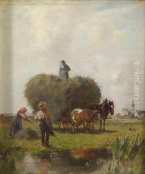 The Harvesters Oil Painting by Robert Schleich