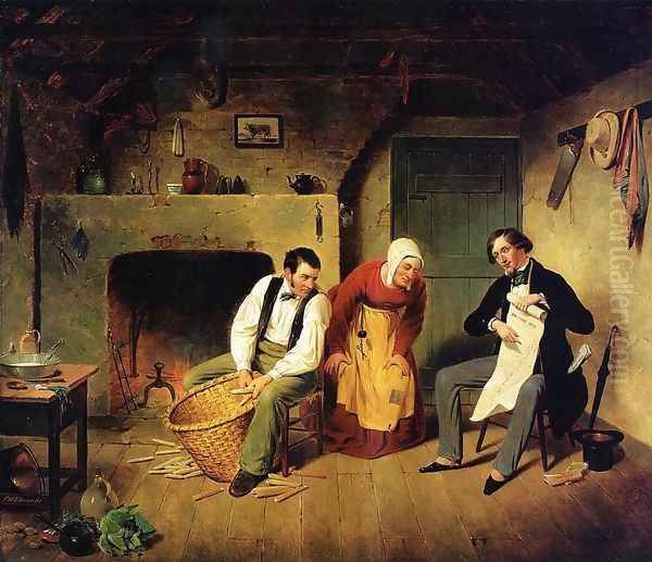 The Speculator Oil Painting by Francis W. Edmonds