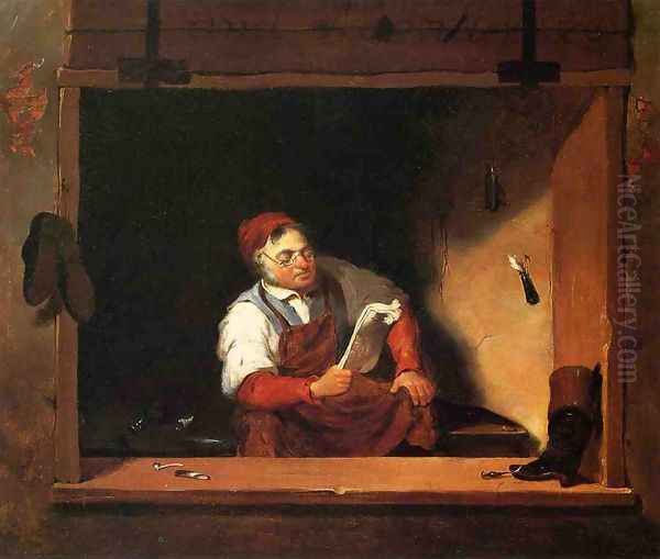 The Cobbler Oil Painting by Francis W. Edmonds