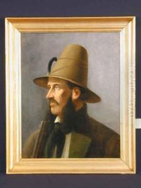 Bildnis E. Jagers Aus Tirol Oil Painting by Christian Andreas Schleisner