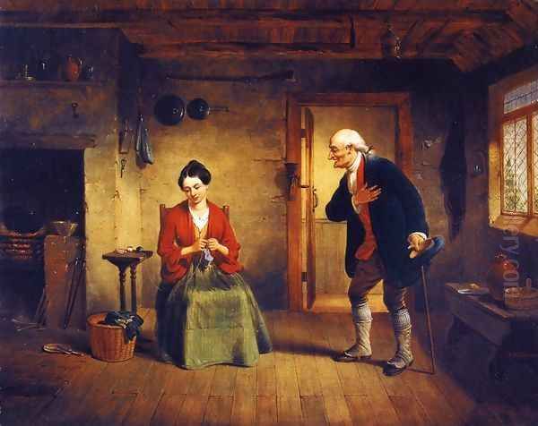 The Rejected Suitor Oil Painting by Francis W. Edmonds