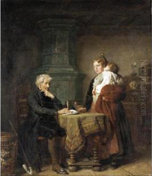 The Country Doctor Oil Painting by Felix Schlesinger