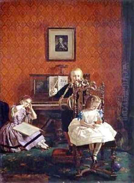 Military Aspirations otherwise known as Music hath Charms Oil Painting by William Maw Egley