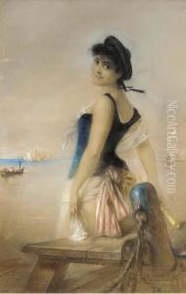 The Sailor's Girl Oil Painting by Hans Schlimarski