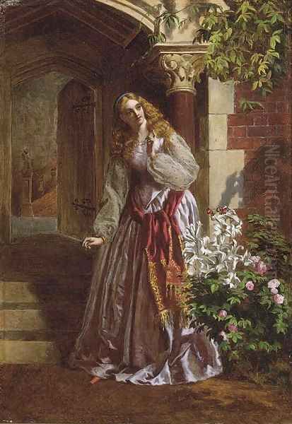 Awaiting her loves return by William Maw Egley