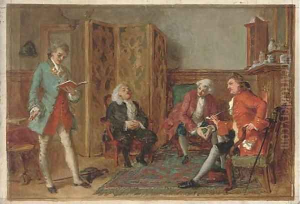 The recital Oil Painting by William Maw Egley