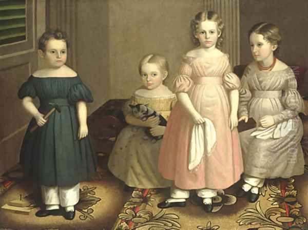 The Alling Children Oil Painting by Oliver Tarbell Eddy