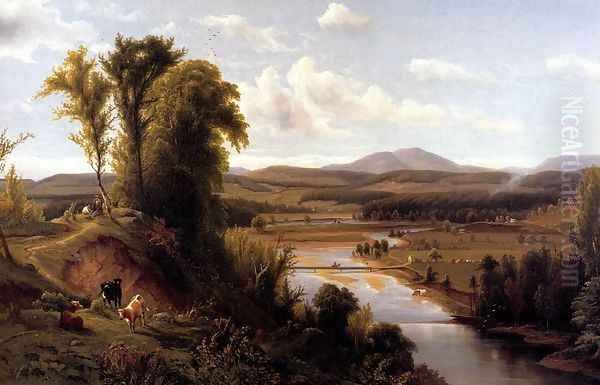 Connecticut River Valley, Vermont Oil Painting by Max Eglau