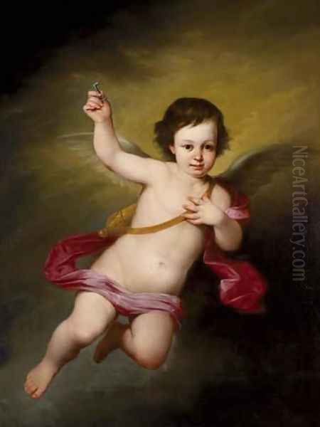 Angel Oil Painting by Antonio Maria Esquivel Suarez de Urbina