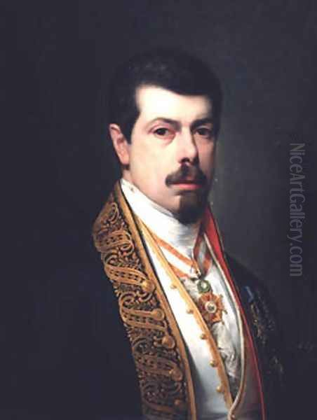 Autorretrato Oil Painting by Antonio Maria Esquivel Suarez de Urbina