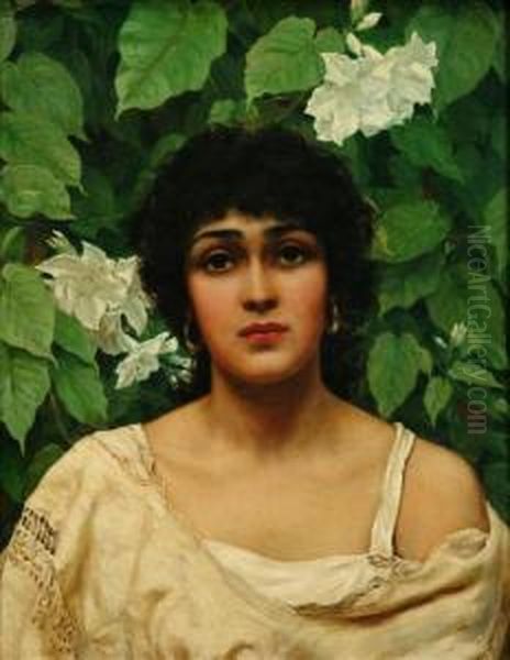 Contemplation Oil Painting by Herbert Gustave Schmalz