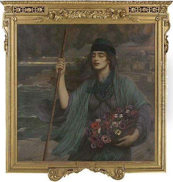 Nydia Oil Painting by Herbert Gustave Schmalz