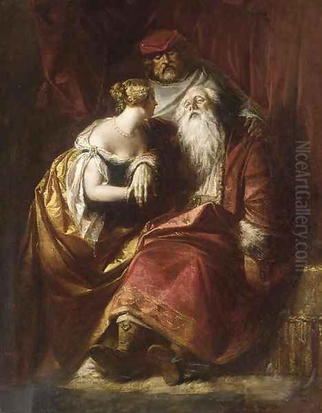 The death of King Lear Oil Painting by Alfred Elmore