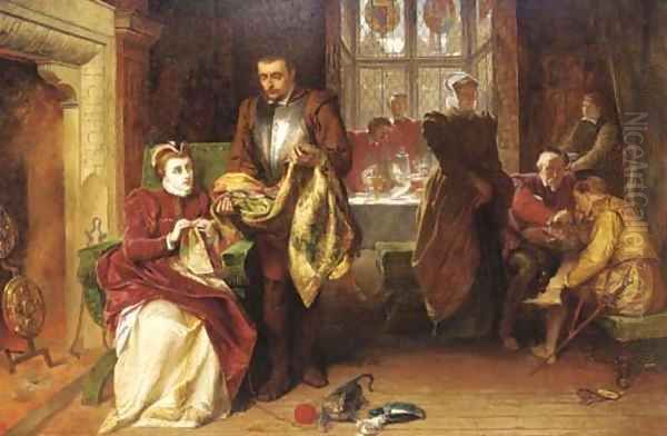 Mary Queen of Scots and Christopher Norton at Bolton Castle Oil Painting by Alfred Elmore