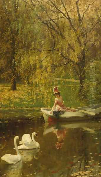 Autumn elegance Oil Painting by Felix Friedrich Von Ende