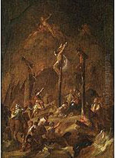 Kreuzigung Christi Mit Den Beiden Schachern Oil Painting by Martin Johann Schmidt