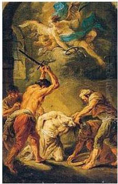 The Beheading Of Saint John The Baptist Oil Painting by Martin Johann Schmidt