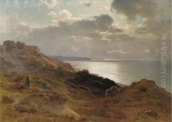 Looking Out Over The Ostsee Oil Painting by Max Schmidt