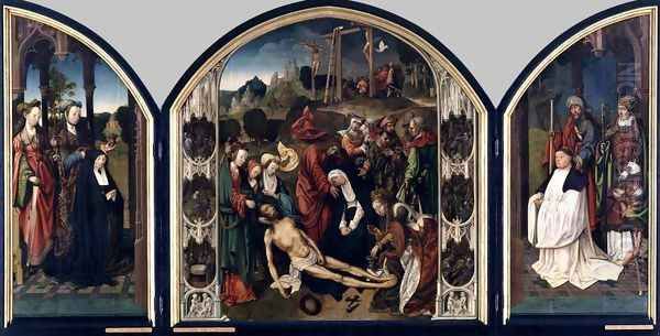 Crucifixion Altarpiece 1500-25 Oil Painting by Cornelius Engebrechtsz