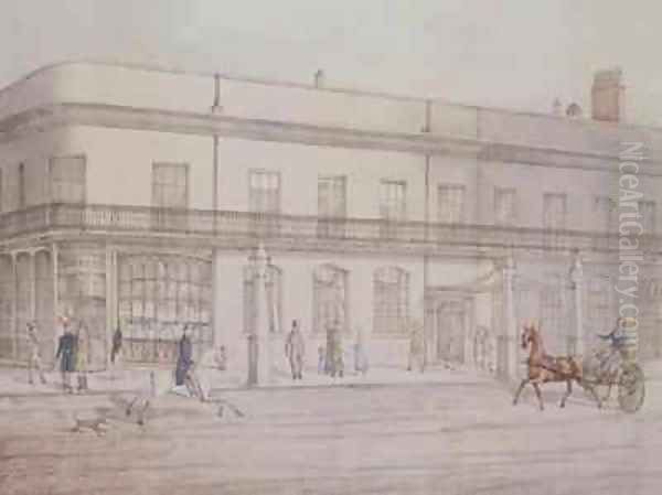 Assembly Rooms and Williams Library Cheltenham Oil Painting by Daniel Thomas Egerton