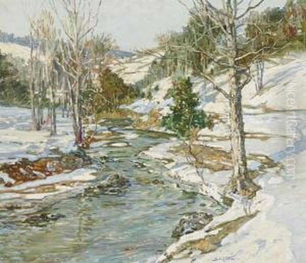 Nearing Spring Oil Painting by Walter Elmer Schofield