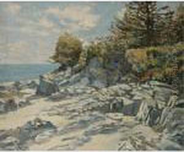 Sand, Rocks And Sea Oil Painting by Walter Elmer Schofield