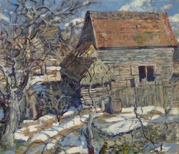 The Old Barn Oil Painting by Walter Elmer Schofield