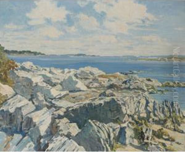 Rocky Coast (maine) Oil Painting by Walter Elmer Schofield