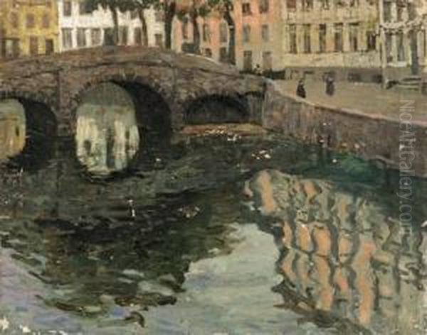 Bruges Oil Painting by Walter Elmer Schofield