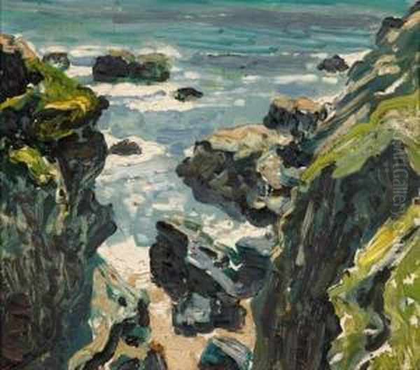 North Cornish Coast Oil Painting by Walter Elmer Schofield