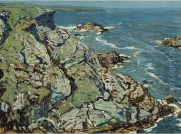 Rocky Coast Oil Painting by Walter Elmer Schofield