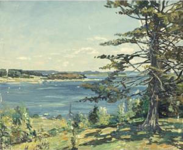 Maine Coastline Oil Painting by Walter Elmer Schofield