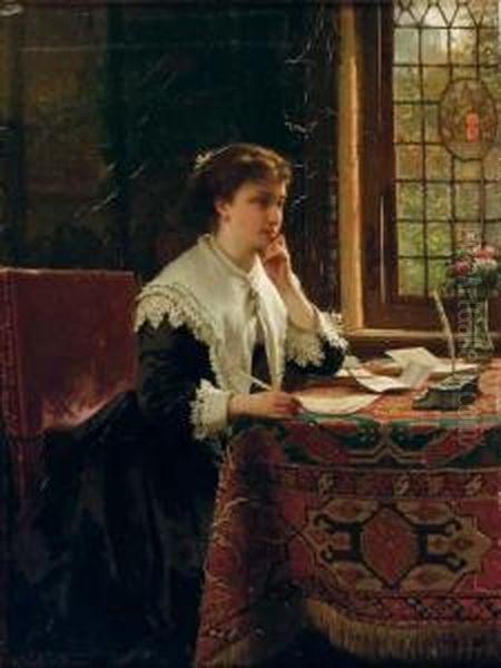 The Love Letter Oil Painting by Hendrik Jacobus Scholten