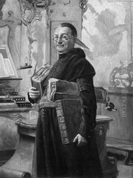 Der Kloster-organist Oil Painting by Max Scholz