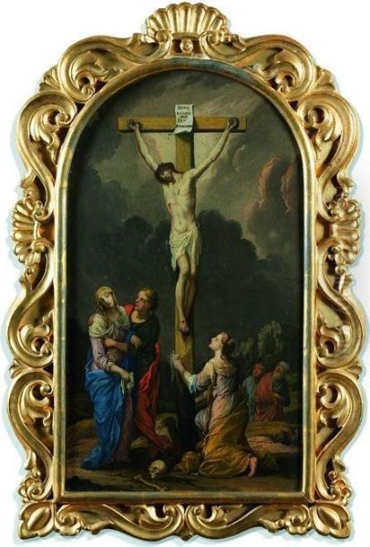 La Crucifixion Oil Painting by Johann Heinrich Schonfeld