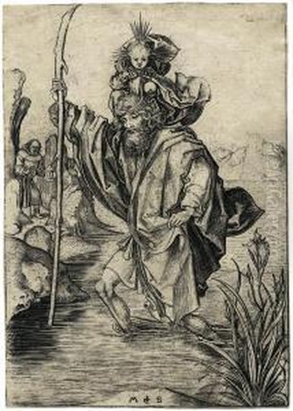 St. Christoph Oil Painting by Martin Schongauer