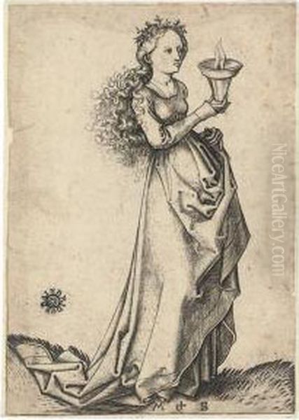 The First Wise Virgin Oil Painting by Martin Schongauer