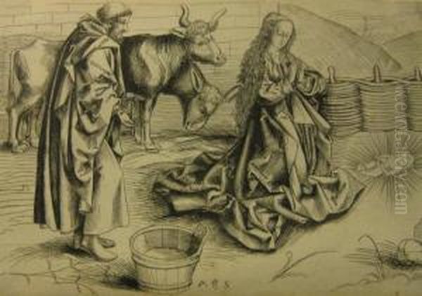 The Nativity. Oil Painting by Martin Schongauer