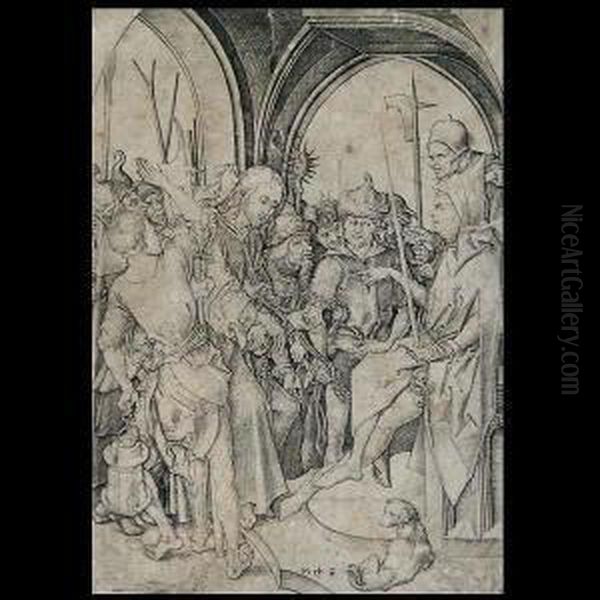 Christ Before Annas. Oil Painting by Martin Schongauer