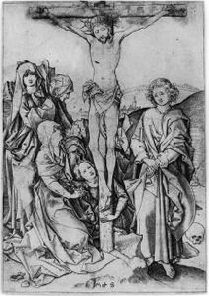 Christus Am Kreuz Oil Painting by Martin Schongauer