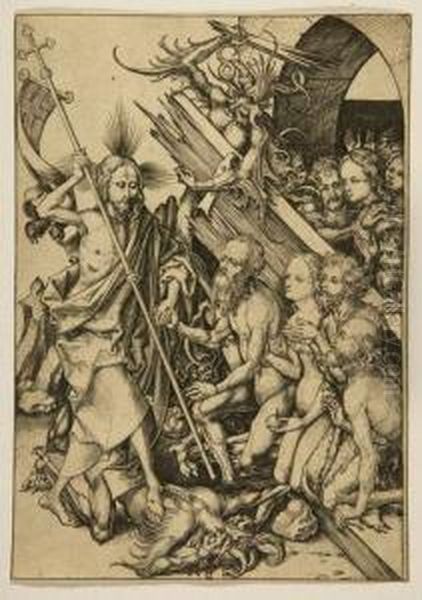 Die Hollenfahrt Christi. Oil Painting by Martin Schongauer